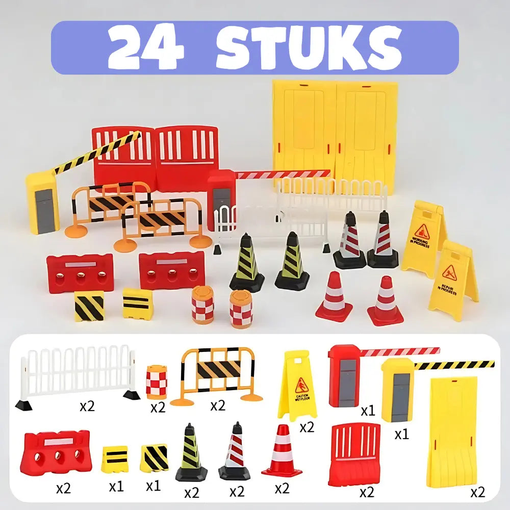 Bouwwerf Accessoires: Hekken, Borden en Kegels