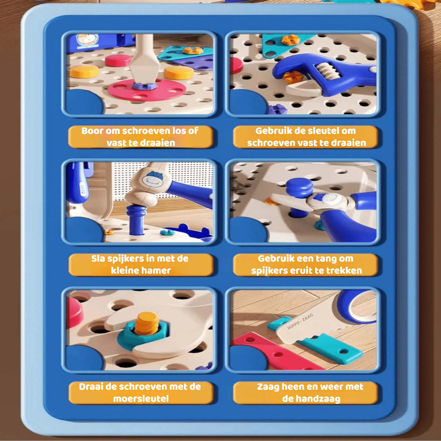 Hippo Montessori Werkbank – Betoverende DIY Creativiteitsset voor Kids!
