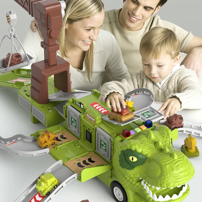 DinoTruck: Dinosaurus Vrachtwagen Speelgoed Set Met Verlichting En Muziek
