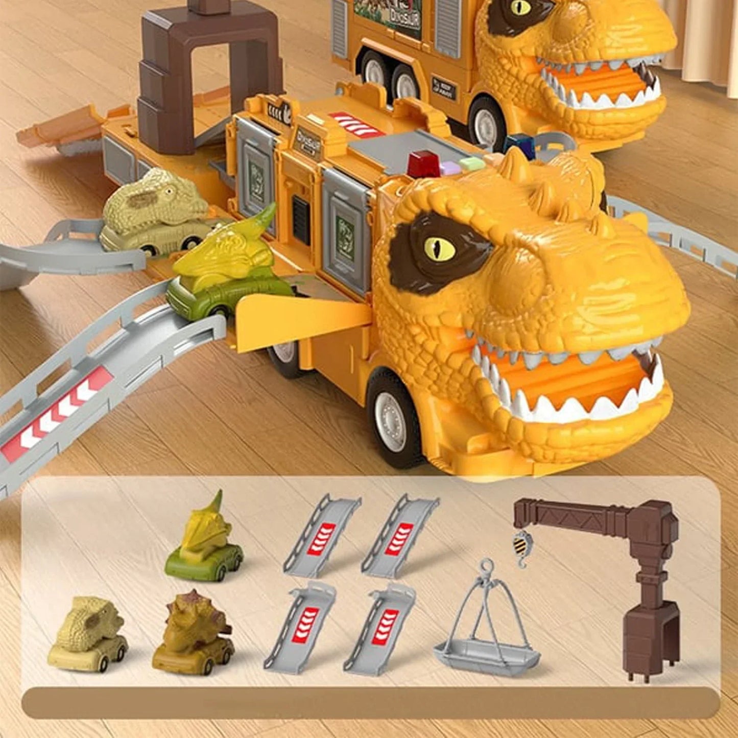 DinoTruck: Dinosaurus Vrachtwagen Speelgoed Set Met Verlichting En Muziek