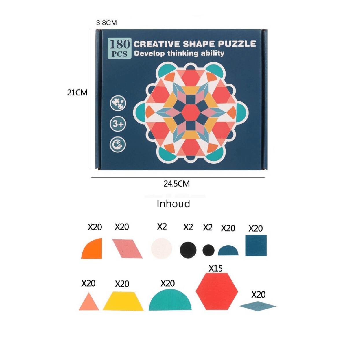 Woods™ | Ontwikkel de creativiteit - Geometrische Vormenpuzzel