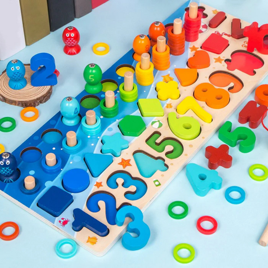 Woods™ | Ontwikkel de vaardigheden - Montessori houten speelbord