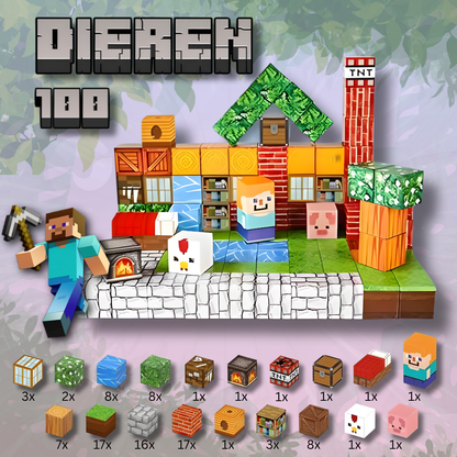 Minecraft Magnetische Bouw Blokken 100 Stuks - Verbeterde Versie