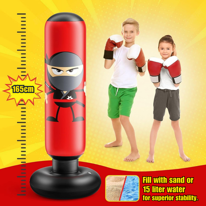 PowerPunch Kids | Opblaasbare Bokszak voor Beweging & Zelfvertrouwen