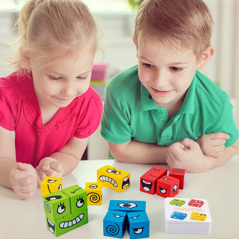 Woods™ | Denktraining voor kinderen - Expression blokkenpuzzel
