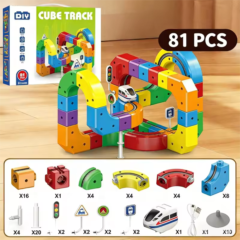 DIY Cube Track – Creatief & Actief – Creatieve DIY Treinbaan