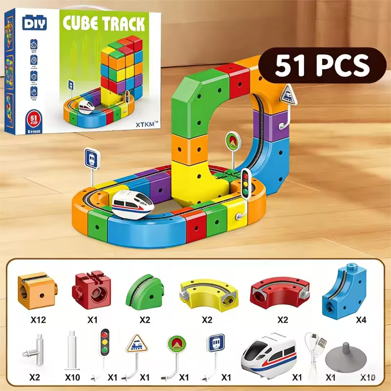 DIY Cube Track – Creatief & Actief – Creatieve DIY Treinbaan