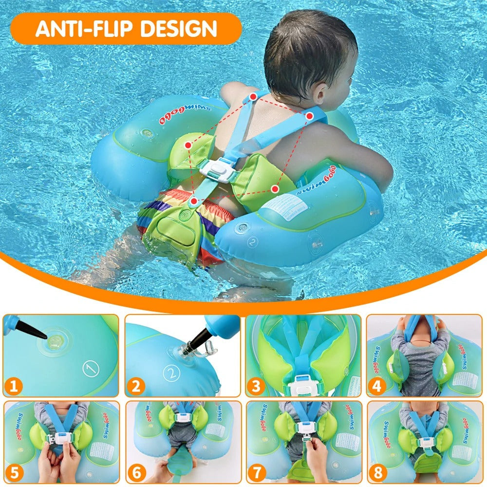 BabyFloat: Baby Zwembaddrijver Met Ingebouwd Zonnescherm