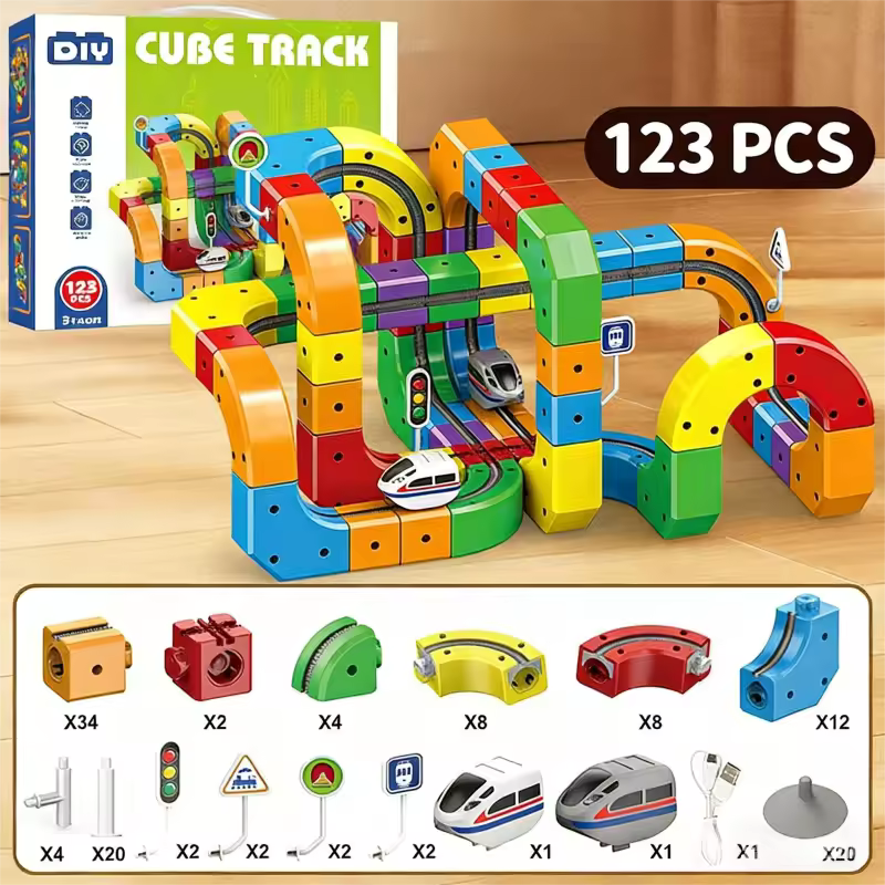 DIY Cube Track – Creatief & Actief – Creatieve DIY Treinbaan