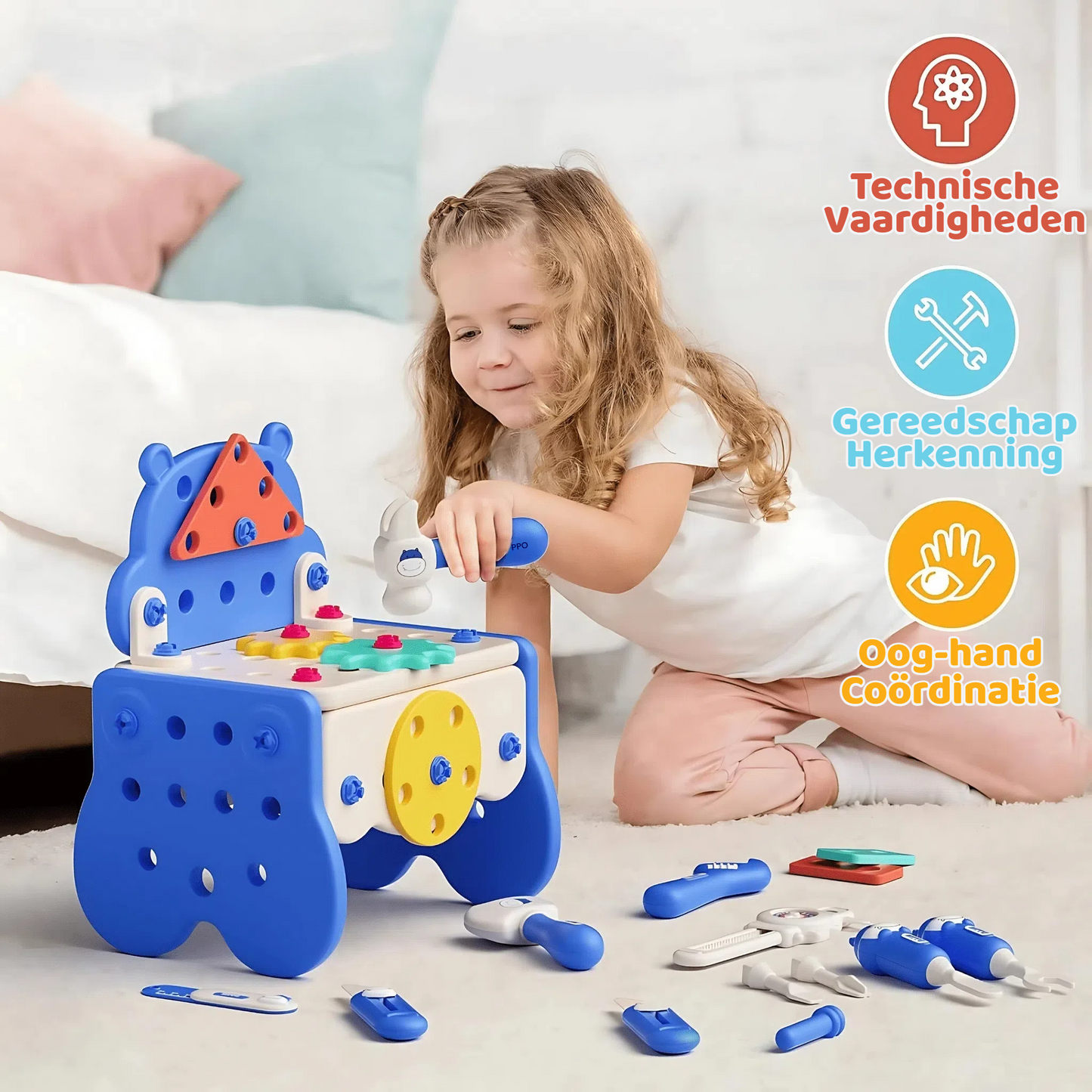Hippo Montessori Werkbank – Betoverende DIY Creativiteitsset voor Kids!