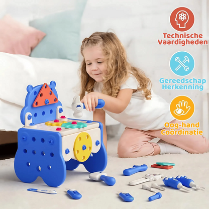 Hippo Montessori Werkbank – Betoverende DIY Creativiteitsset voor Kids!