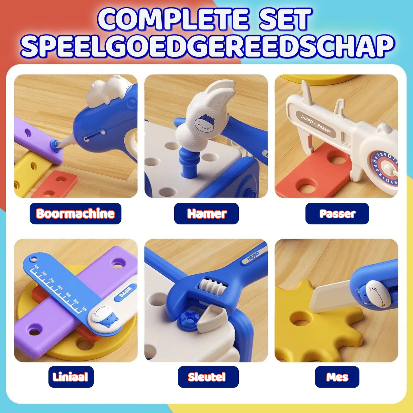 Hippo Montessori Werkbank – Betoverende DIY Creativiteitsset voor Kids!