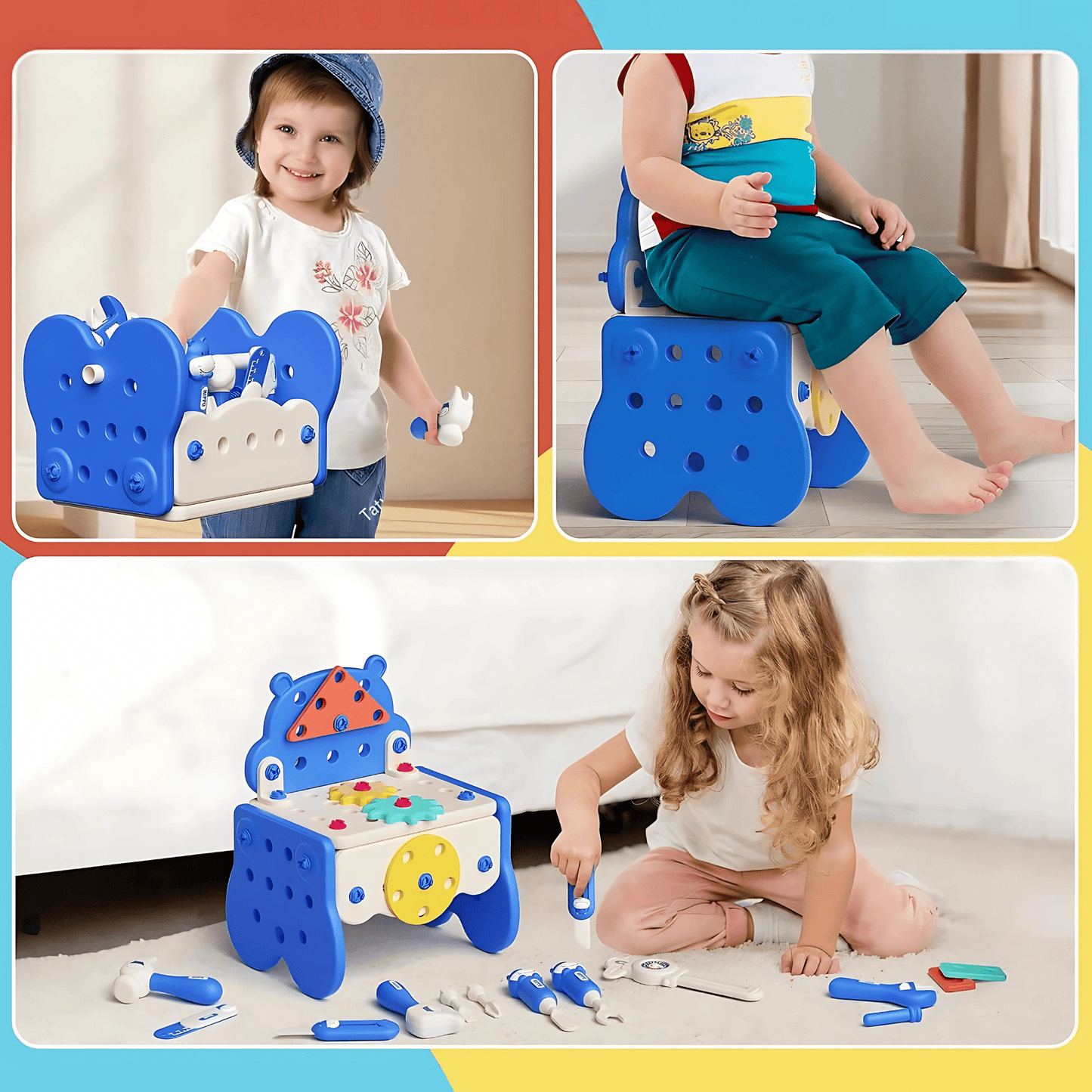 Hippo Montessori Werkbank – Betoverende DIY Creativiteitsset voor Kids!