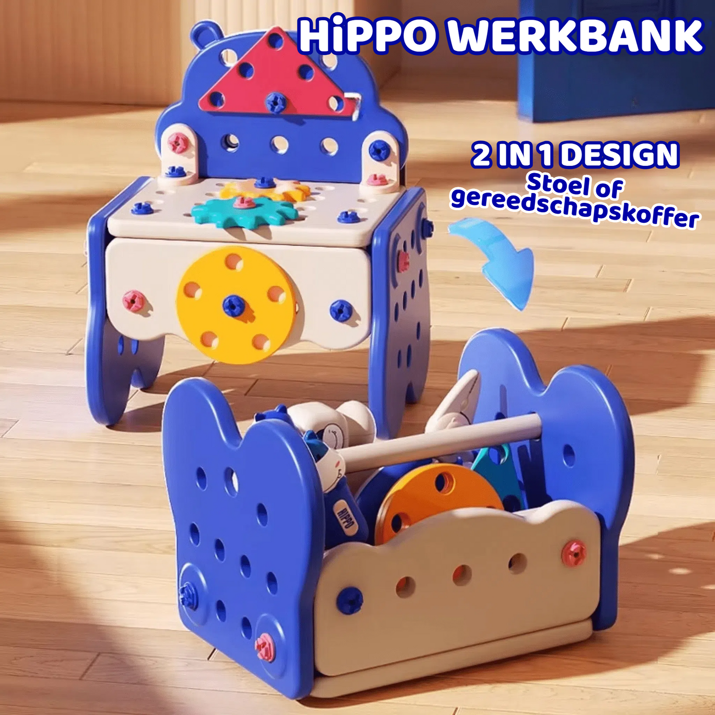 Hippo Montessori Werkbank – Betoverende DIY Creativiteitsset voor Kids!