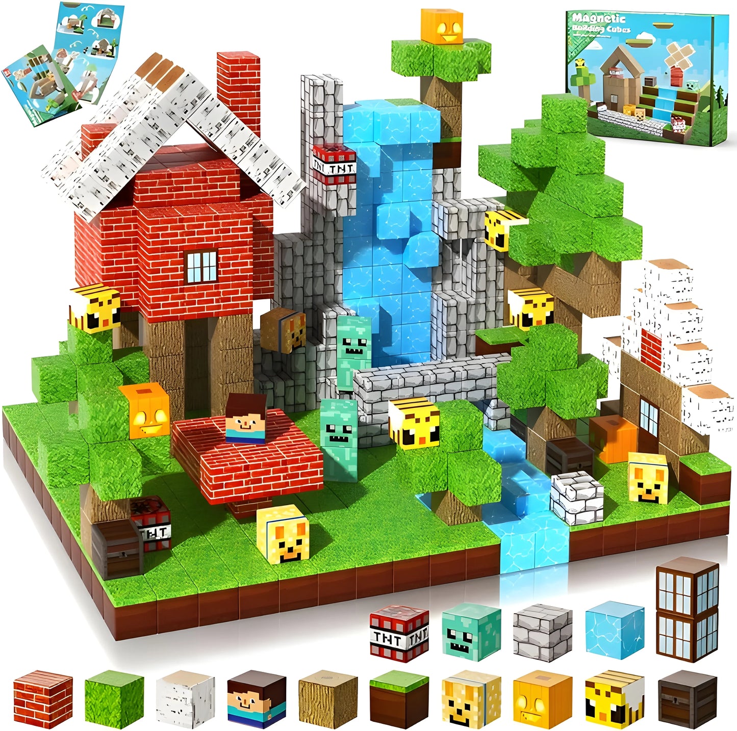 Minecraft Magnetische Bouw Blokken 100 Stuks - Verbeterde Versie