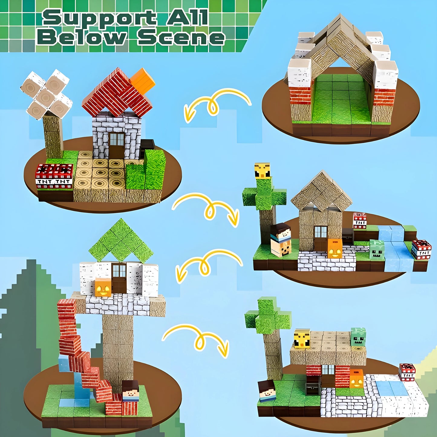 Minecraft Magnetische Bouw Blokken 100 Stuks - Verbeterde Versie